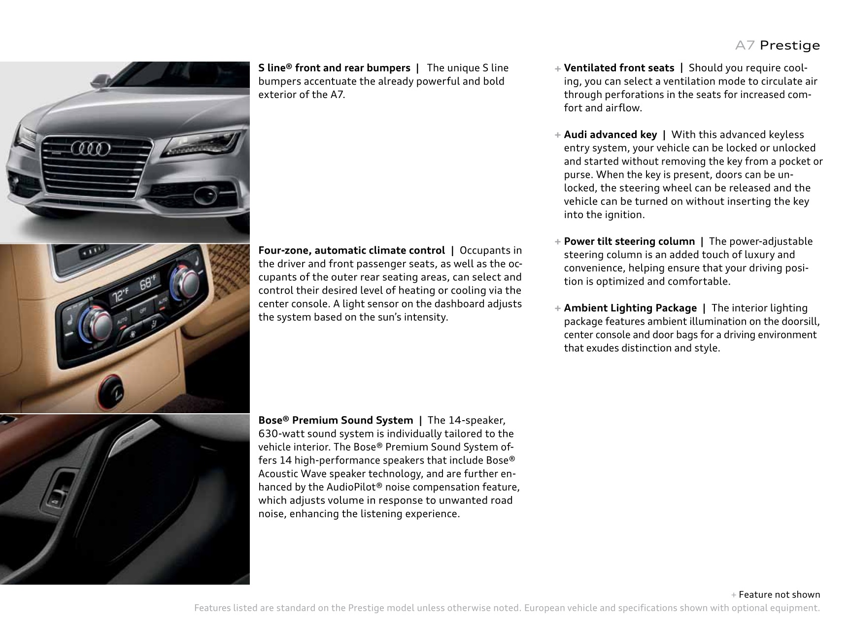 2012 Audi A7 Brochure Page 44